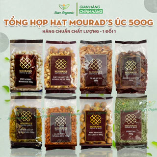 【TỔNG HỢP】Hạt Mourad's Úc Túi 500g (Hạnh Nhân/ Bí Xanh/ Macca/ Óc Chó/ Hạt Dẻ/ Mix Hạt/ Nho Vàng/ Nho Mix) Hàng Chuẩn