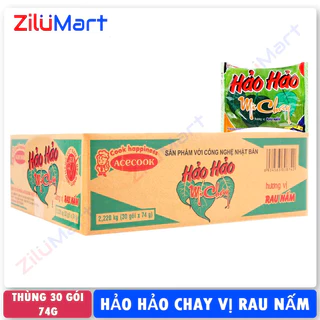 Mì chay Hảo Hảo vị rau nấm (thùng 30 gói) loại 74g