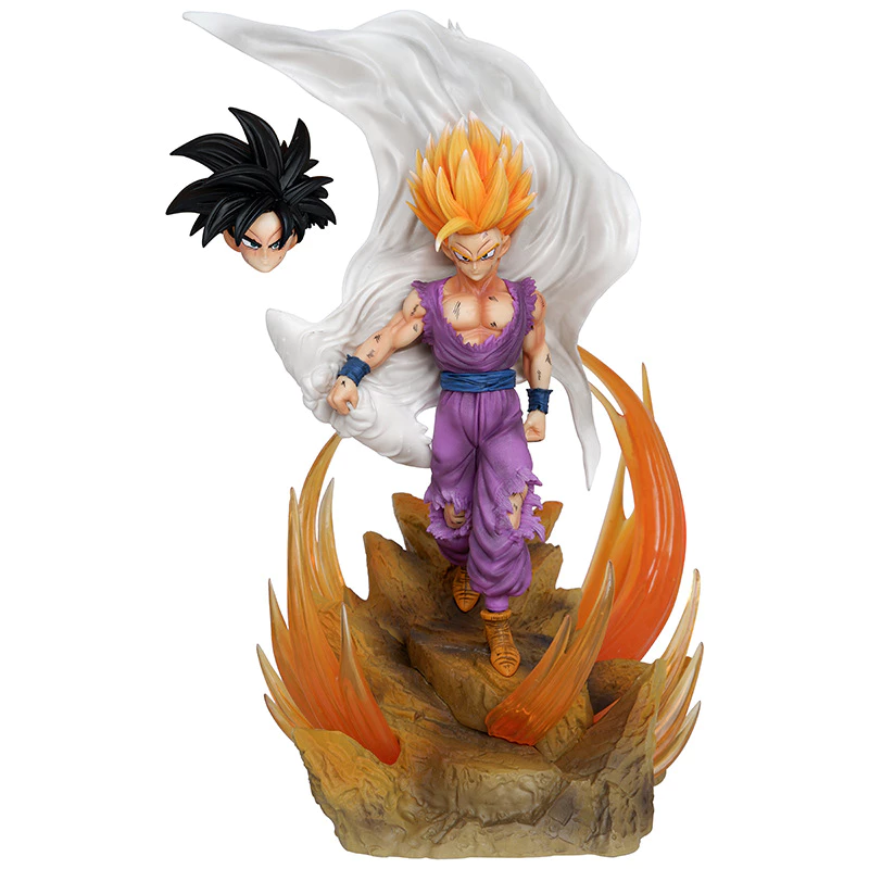 (38cm) Mô hình DragonBall - GoHan 38cm 2 đầu vàng/đen có đế