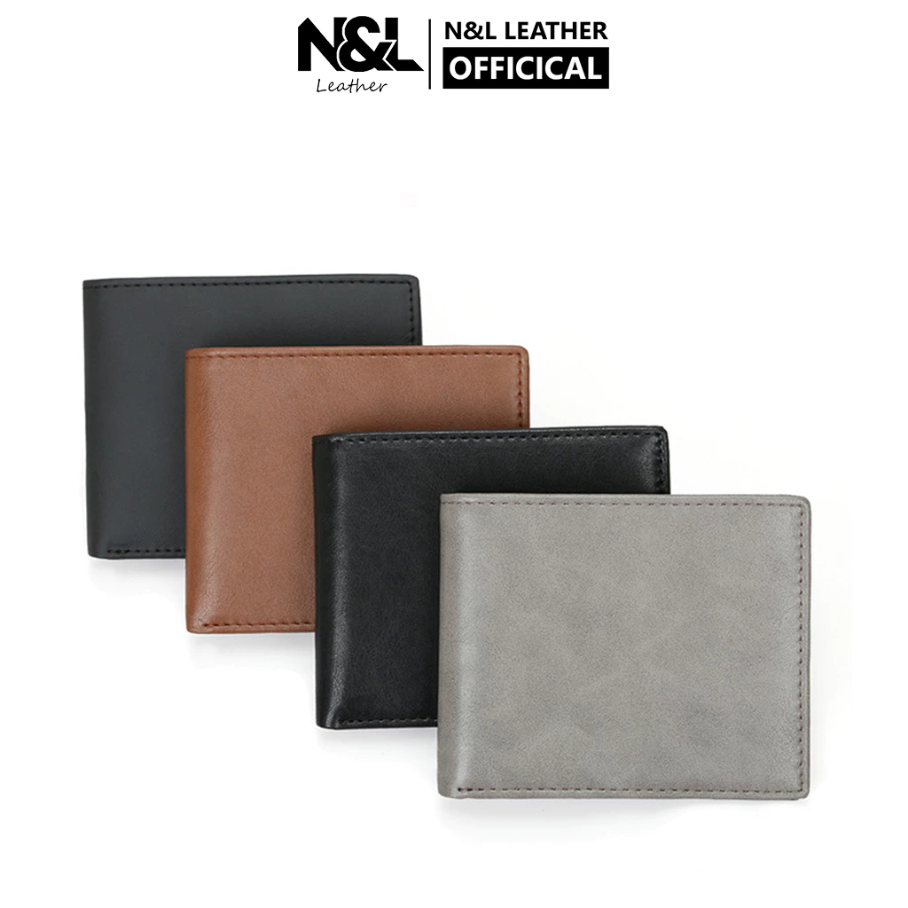 Ví nam da bò cao cấp N&L leather có nhiều ngăn đựng tiện dụng fullbox