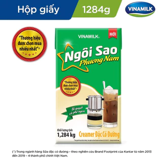 [HSD T4-2025] Creamer đặc Ngôi Sao Phương Nam xanh lá - Hộp giấy 1284g.