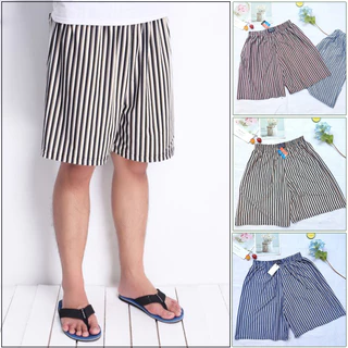 Combo 2 quần đùi nam mặc nhà thun kẻ sọc size 3-5-7