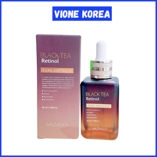 Tinh chất chống lão hoá, tăng cường sức sống cho da mệt mỏi chiết xuất Trà Đen & Retinol VAZAGO 50ml