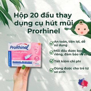 Hộp 20 đầu thay dụng cụ hút mũi Prorhinel của Pháp_MiMi HG