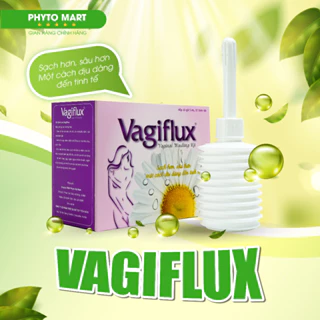 Bình Rửa Vệ Sinh Phụ Nữ Vagiflux PHYTO Gồm 1 Bình Rửa Và 10 Gói Muối Khử Mùi Hôi, Duy Trì Độ Ẩm