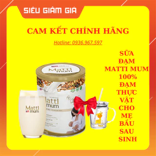 Sữa hạt lợi sữa Matti Mum  ❤️[ CHÍNH HÃNG ] ❤️ bổ sung 100% đạm thực vật cho mẹ sau sinh - Hộp 650g