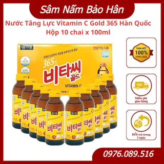 Nước Tăng Lực Vitamin C Gold 365 Hàn Quốc Hộp 10 chai x 100ml