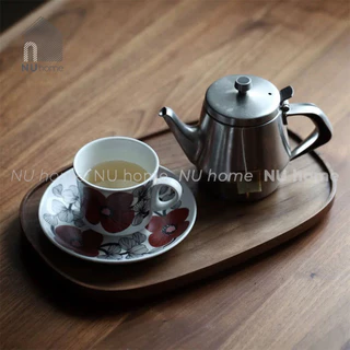 Khay gỗ óc chó - Hana | nuhome.vn | khay trà bánh cà phê trang trí đẹp mắt làm bằng chất liệu gỗ tự nhiên cao cấp