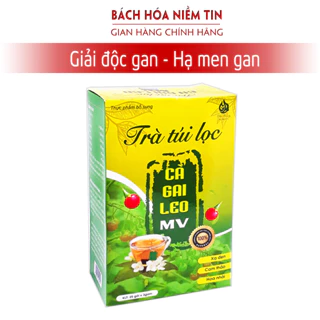 Trà CÀ GAI LEO MV - Giải độc gan hiệu quả từ cà gai leo, xạ đen, lá sen, hoa nhài - thanh nhiệt, mát gan hiệu quả - 25ói