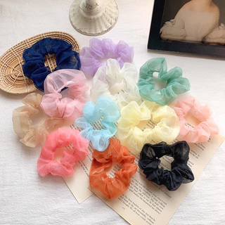 Dây buộc tóc voan phồng scrunchies xinh