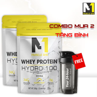 (COMBO 2túi + Tặng Bình) Sữa Tăng Cơ Whey Protein Hydro 100 Muscle One Túi 500g- Hấp Thụ Nhanh - Chính Hãng(Free Ship)