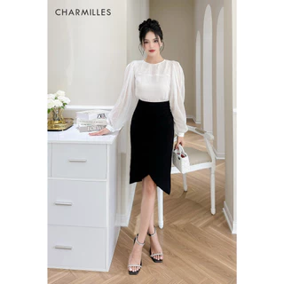 [SALE OFF 30%] Áo Charmilles dài tay mí ngực trắng 23MA178TR