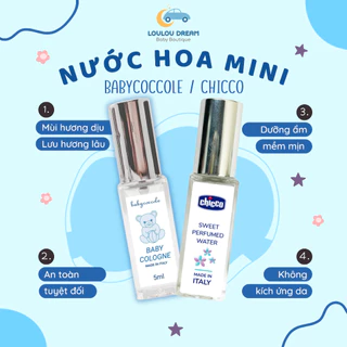 Nước hoa mini Chicco / Babycoccole Italy cho bé từ sơ sinh 5ml [CHÍNH HÃNG]