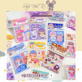 🌸Set 10 tấm sticker Momo chất liệu nhũ dễ thương🌸