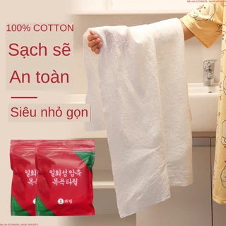 Khăn Tắm Viên Nén Du Lịch size 70x100cm Nhỏ Gọn, Siêu Tiện Lợi Làm Từ Cotton, Sử Dụng Nhiều Lần