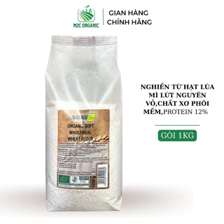 Bột mì nguyên cám hữu cơ Sima Bio protein 12% được nghiền từ lúa mì lứt nguyên vỏ chất xơ và phôi mềm làm bánh healthy