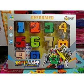 Hộp đồ chơi lắp ghép các chữ số biến hình thành Robot DEFORMED LETTERS 788-74