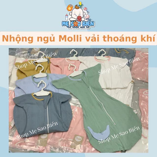 Nhộng chũn ngủ sơ sinh Molli cotton thoáng mát mềm mại cho bé 3-12 kg