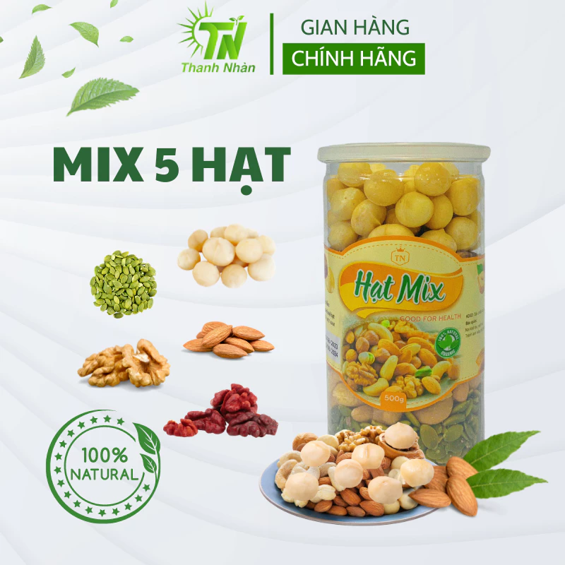 Hạt Dinh Dưỡng Mix Siêu Hạt Shop Thanh Nhàn (Không Hạt Điều) 500g Hạt Siêu To Khổng Lồ