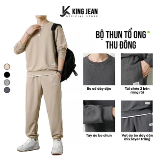 Đồ bộ thể thao nam ống suông Form Slimfit dáng âu Cao cấp KJ Vua quần jeans