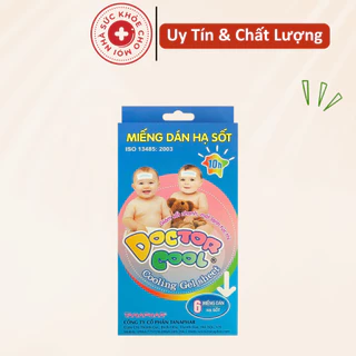 Miếng Dán Hạ Sốt Cho Bé Doctor Cool Tannaphar ( Hộp 6 Miếng )