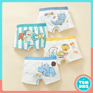 Combo 4 quần ship đùi boxer cho bé trai, quần lót bé trai hàng cao cấp chất liệu Cotton