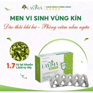 Viên uống phụ khoa,men vi sinh vùng kín Lavima biotic_ Hỗ trợ giảm viêm,ngứa rát,nấm tái phát nhiều lần