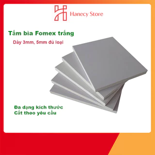 Bìa mô hình fomex 3mm, 5mm nhiều kích thước cắt theo yêu cầu làm handmade, ...