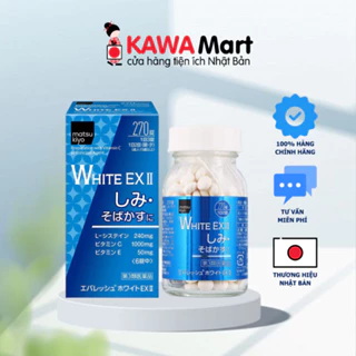 Viên uống Skin White EX ll Nhật Bản trắng da, mờ thâm nám - Lọ 270 viên