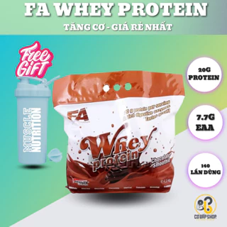 ' Whey Rẻ + Tặng Bình ' FA WHEY PROTEIN - Dòng Whey Concentrate - Hỗ trợ phát triển cơ bắp - Bịch 4.5KG