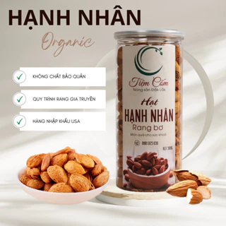 Hạt hạnh nhân rang bơ vỏ mỏng nhập khẩu Mỹ hộp 500gram