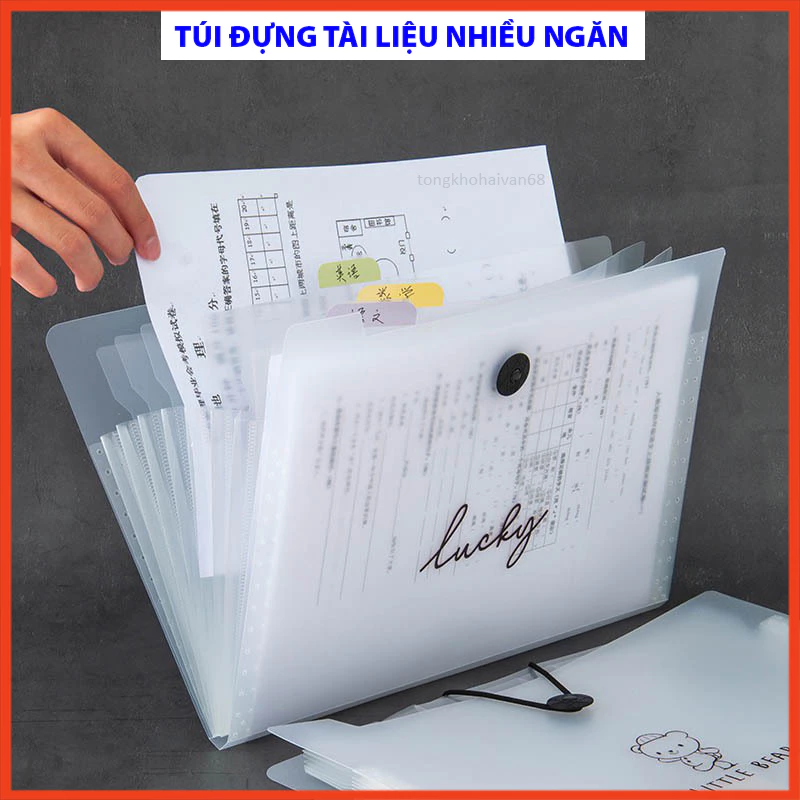 Túi đựng tài liệu nhiều ngăn, cặp đựng tài liệu tệp đựng tài liệu, kẹp file túi đựng hồ sơ A4 phụ kiện văn phòng phẩm