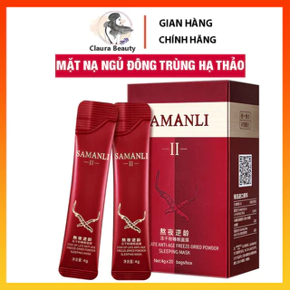 Mặt Nạ Ngủ Đông Trùng Hạ Thảo Hộp 20 Trắng Da, Mặt Nạ Ngủ Collagen Tái Tạo Phục Hồi Da Giảm Nếp Nhăn Claura Beauty