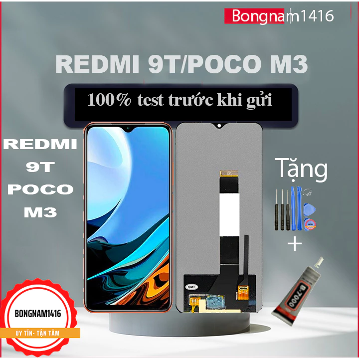 Màn Hình Xiao Mi Redmi Xiaomi Poco M3 / Redmi 9T 4G / Redmi Note 9 4G Tặng Kèm Bộ Sửa 8 Trong 1 Và Keo Dán Màn