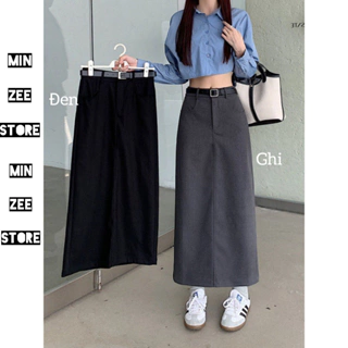 Chân Váy A Dáng Dài Ulzzang Xẻ Tà Sau Lên From Xinh MA607 ( Không kèm đai)