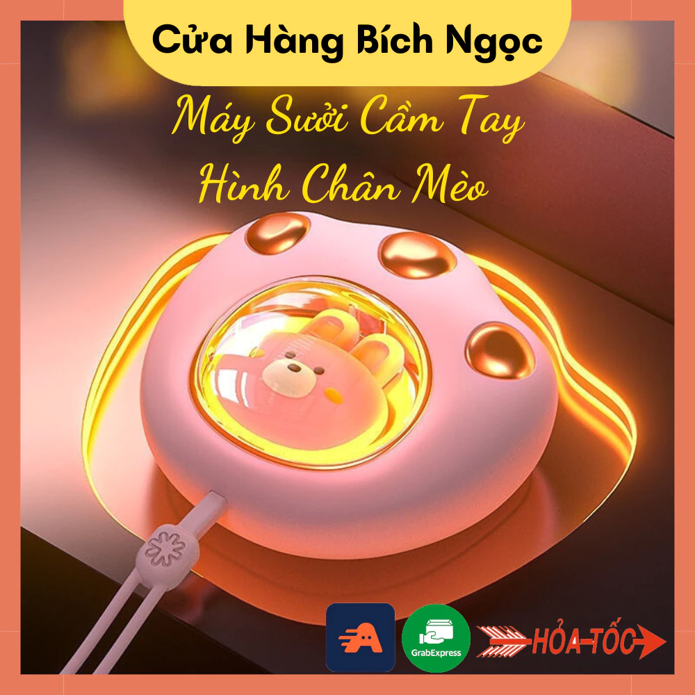 Máy Sưởi Ấm Mini Cầm Tay Hình Chân Mèo, Thiết Kế Dễ Thương, Nhỏ Gọn, Làm Ấm Nhanh, Nhiều Mức Nhiệt Dễ Điều Chỉnh