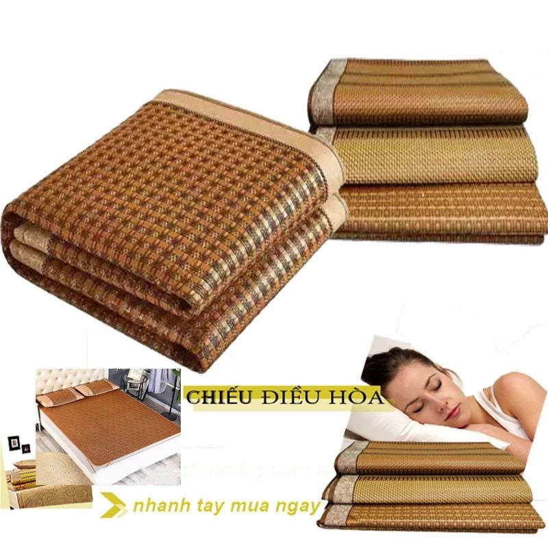 Chiếu mây điều hòa sợi mây tổng hợp, chiếu điều hòa mát lạnh đủ size 1m 1,2m 1,4m 1,6m, 1,8m