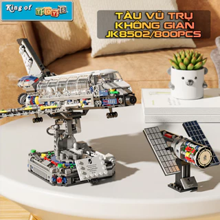 Đồ Chơi Lắp Ráp Kiểu Lego Mô Hình Tàu Vũ Trụ Không Gian Nasa và Trạm Vệ Tinh SpaceShip Galaxy Jaki JK8502 Với 800+PCS