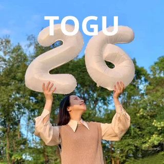 Bong bóng tuổi sinh nhật TOGU bong bóng trang trí sinh nhật bong bóng decor trang trí màu trắng