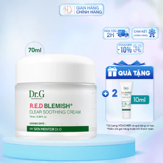 Kem dưỡng ẩm và phục hồi sâu cho da Dr.G R.E.D Blemish Clear Soothing Cream 70ml mua 1 tặng 2