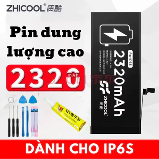 Pin Dung Lượng Cao Cho Ip 6S / 2320mAh Zhicool.Hàng Zin Nhập Khẩu Bảo Hành 6 Tháng 1 Đổi 1