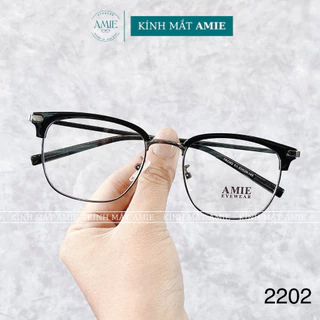 Mắt kính cận vuông AMIE Eyewear gọng kính kim loại nam đơn giản thời trang 2202