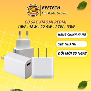 Củ Sạc Nhanh Xiaomi Redmi 10w / 18w / 22.5w / 27w / 33w , Cốc sạc chính hãng cho mọi loại điện thoại - Beetech