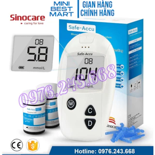 Máy Đo Đường Huyết Sinocare Safe Accu (25 Que Và 25 Kim)