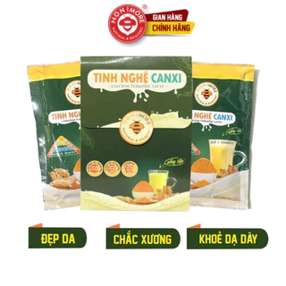 Set 2 gói Tinh bột nghệ Canxi Honimore - Tốt cho xương, làm đẹp da, tốt cho dạ dày