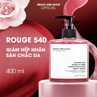 Sữa tắm tẩy tế bào chết scrub Grace and Glow Rouge 540 Scrub Solution body wash 400ml