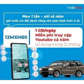 SIM 4G MOBIFONE 12MXH80_ 01GB/NGÀY ( Miễn phí truy cập youtube)