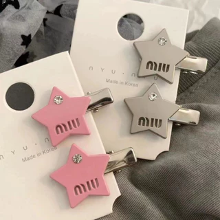 beautycoco🍊Letter miu Kẹp Tóc Ngôi Sao Năm Cánh Bằng Hợp Kim ins Đơn Giản Cho Nữ