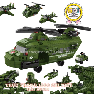 Mô hình lego trực thăng quân sự, lego trực thăng cảnh sát - Đồ chơi thông minh, đồ chơi giáo dục cho trẻ từ 6 tuổi