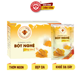 Bột nghệ uống liền Honimore 288g (hộp có 18 gói) - curcumin, bột nghệ nguyên chất, sữa thực vật